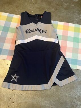 NFL Kids Navy Cheer Top with Gray Trim